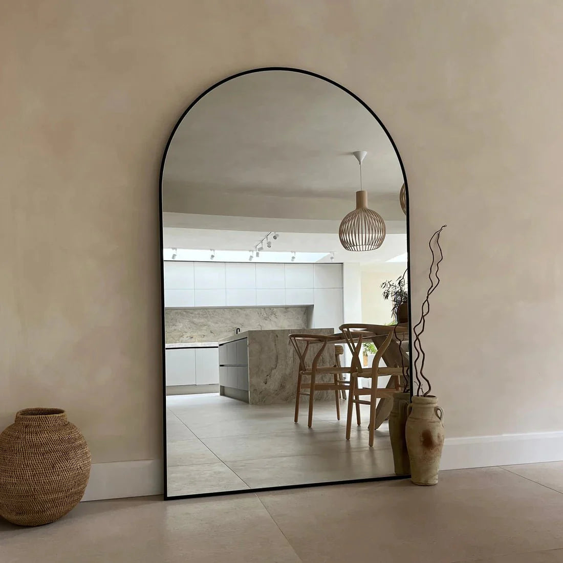 Over size aluminum Arch Mirror (3 sizes)