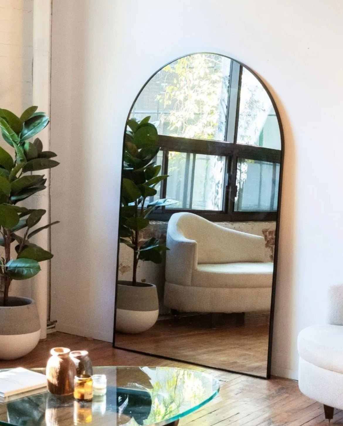 Over size aluminum Arch Mirror (3 sizes)