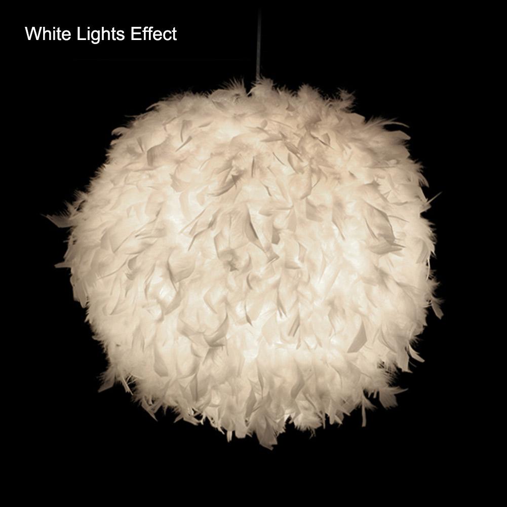 Pendant White Feather Ceiling Light