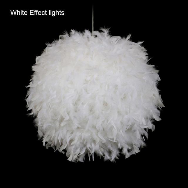 Pendant White Feather Ceiling Light