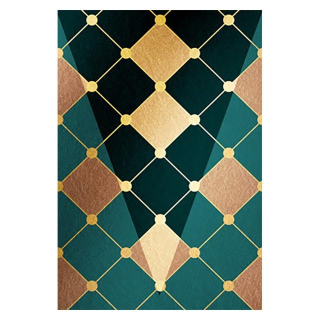Posters and Prints Golden Modern Minimalistic Wall Art Geometric Floral Abstract Canvas Painting Nordic Decorative Painting