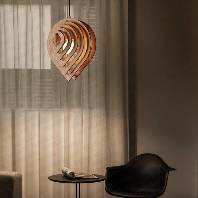 Modern Wood Pendant Light Decor