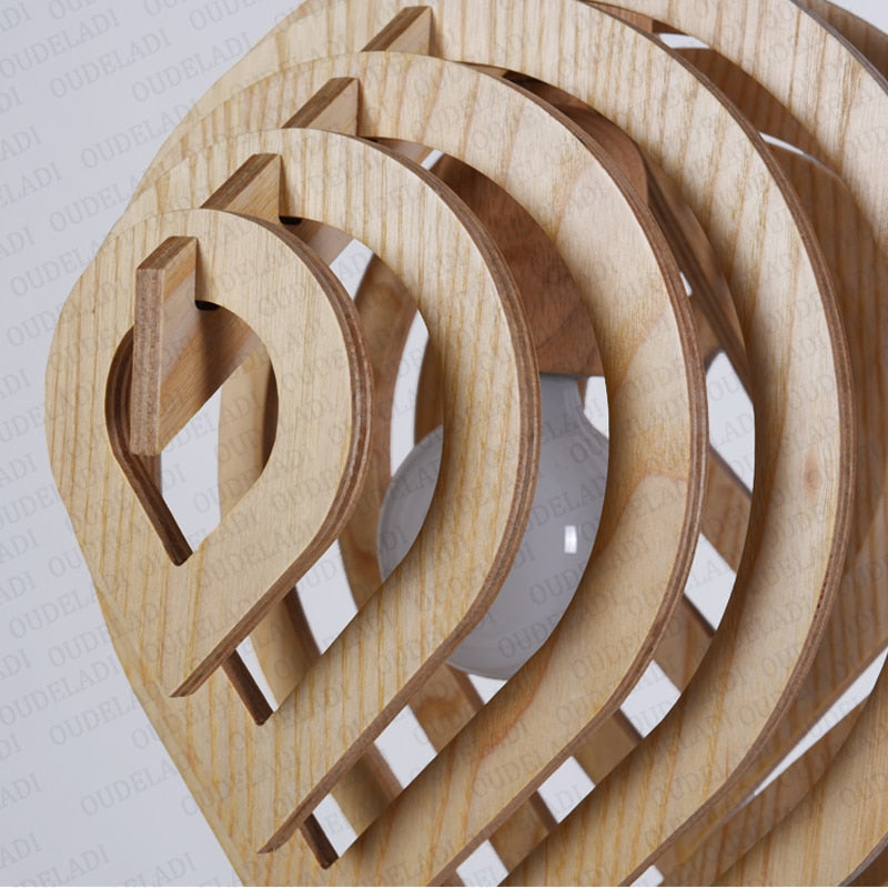 Modern Wood Pendant Light Decor