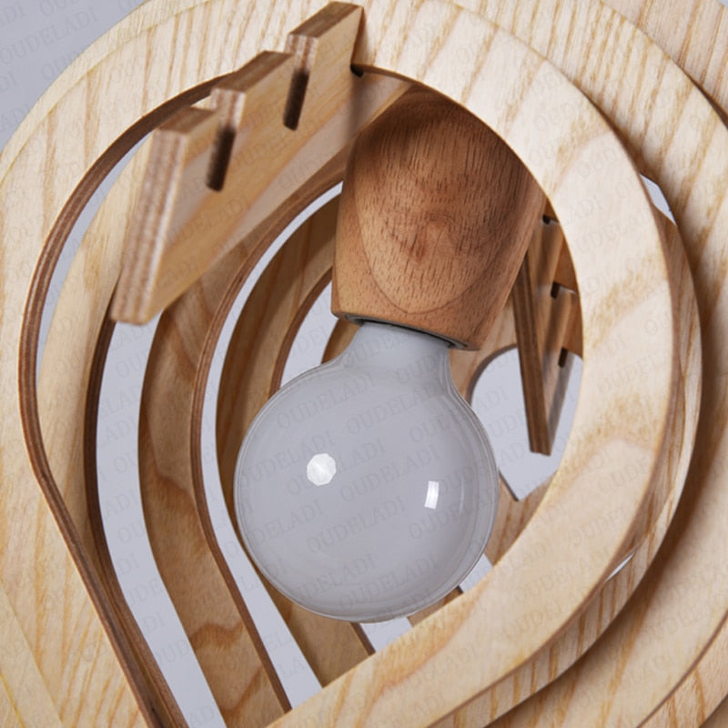 Modern Wood Pendant Light Decor