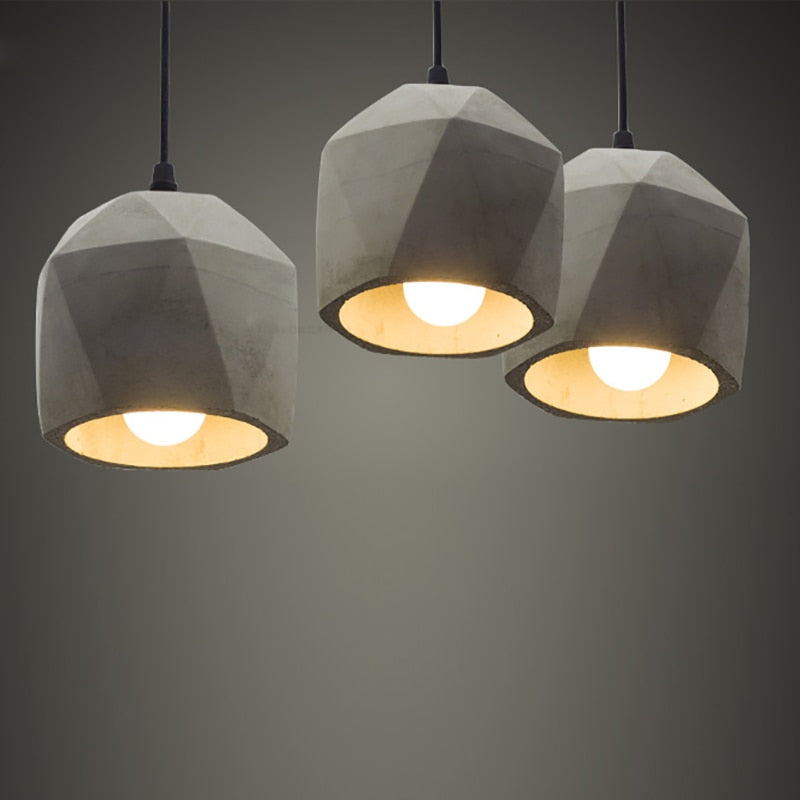 Vintage 5 Styles Cement Hanging Pendant Lamp