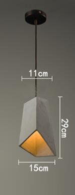 Vintage 5 Styles Cement Hanging Pendant Lamp