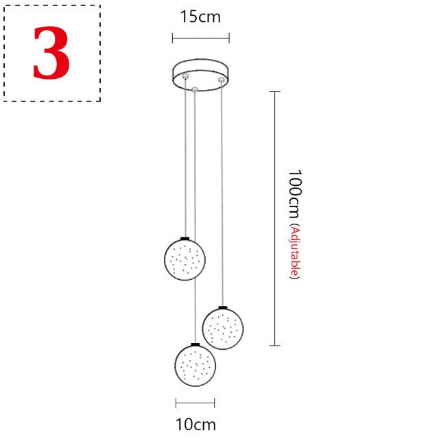 Virmys Modern Crystal Glass Pendant Light