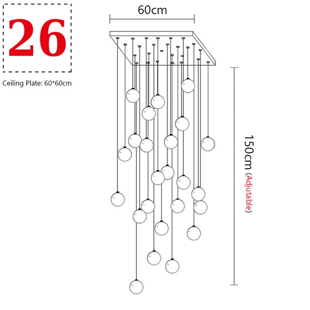 Virmys Modern Crystal Glass Pendant Light