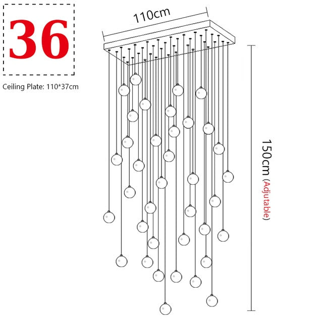 Virmys Modern Crystal Glass Pendant Light