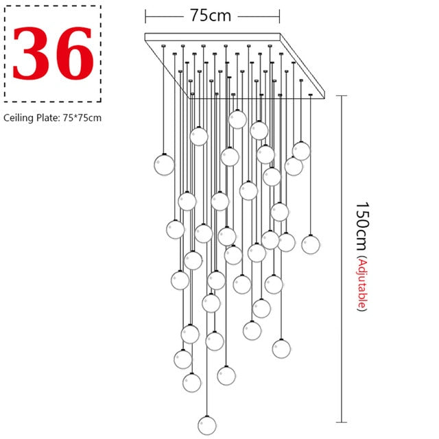 Virmys Modern Crystal Glass Pendant Light