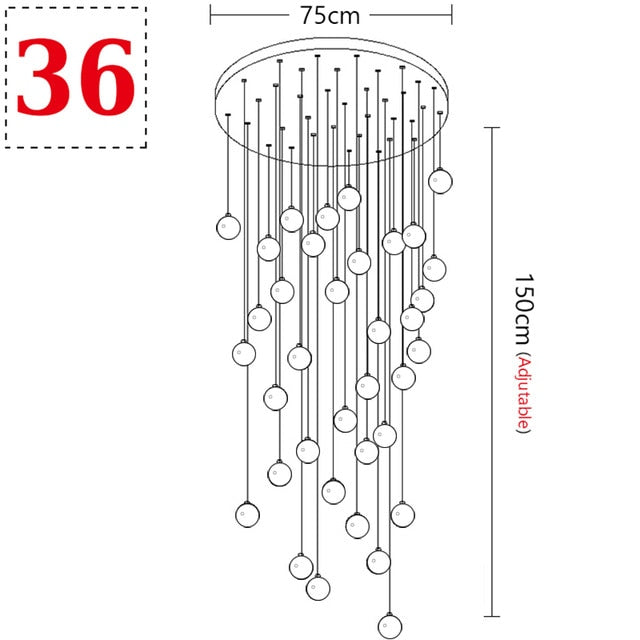 Virmys Modern Crystal Glass Pendant Light