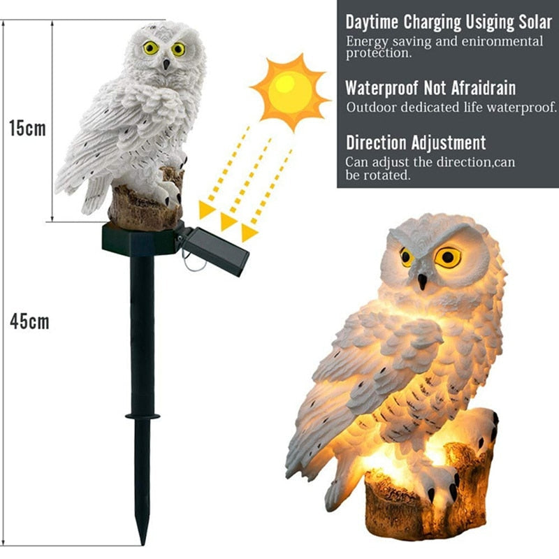 Owl Solar Power Garden Light