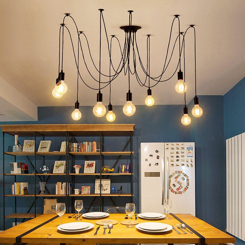 LED Chandelier DIY Art Spider Ceiling Lamp