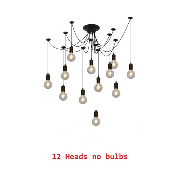 LED Chandelier DIY Art Spider Ceiling Lamp