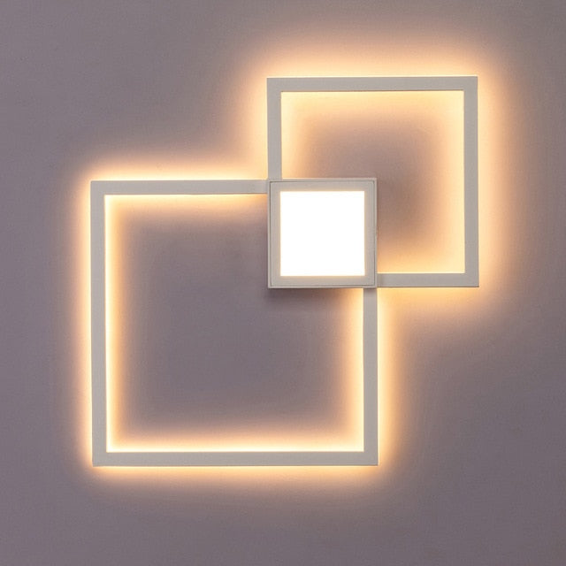 Black-White Square Wall Decoration Lamp