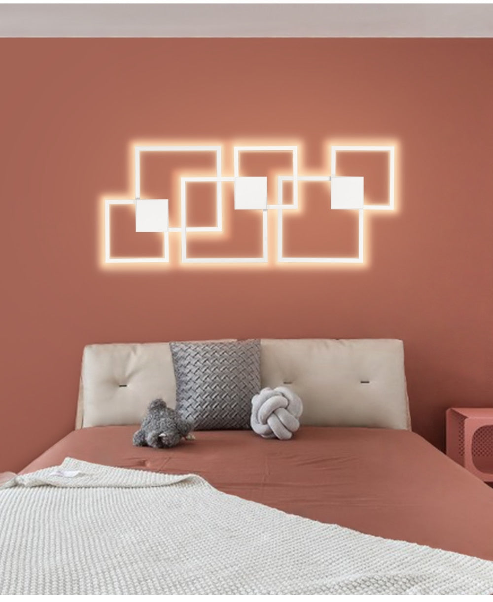 Black-White Square Wall Decoration Lamp