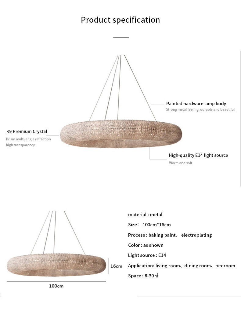 Zalma Modern Crystal Chandelier
