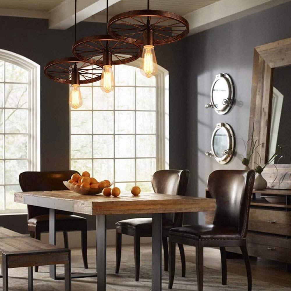 Retro Iron Wheel Decorative Accent