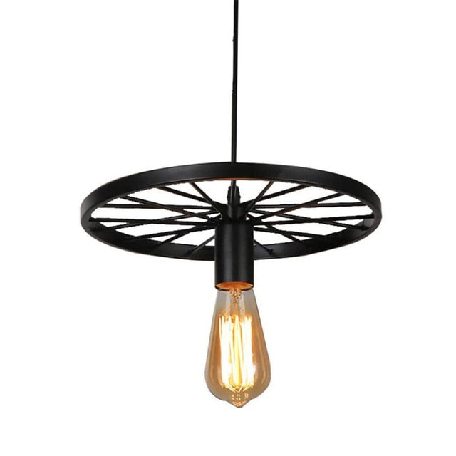 Retro Iron Wheel Decorative Accent