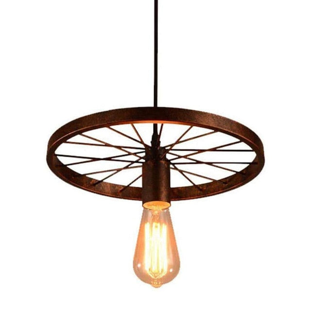 Retro Iron Wheel Decorative Accent