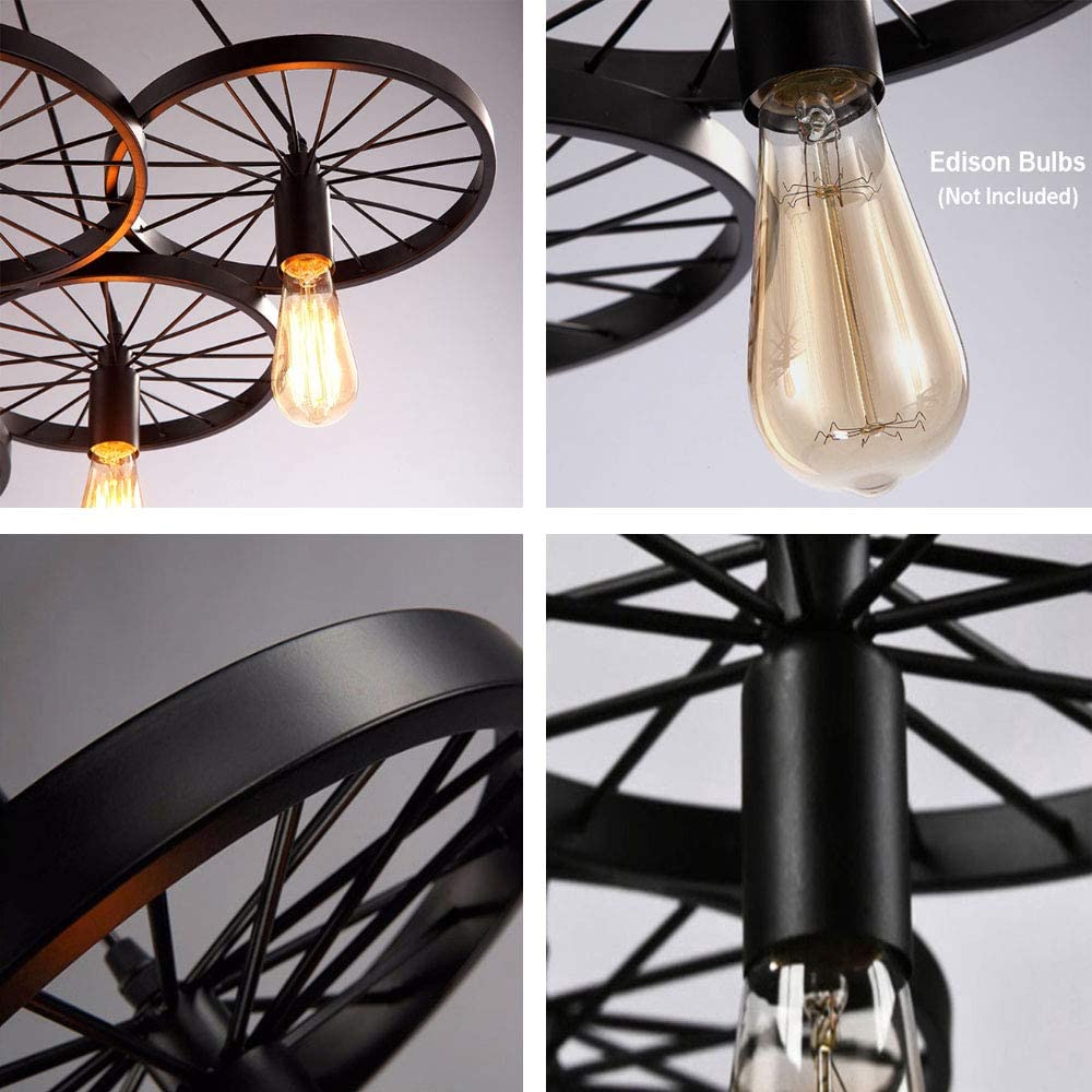 Retro Iron Wheel Decorative Accent