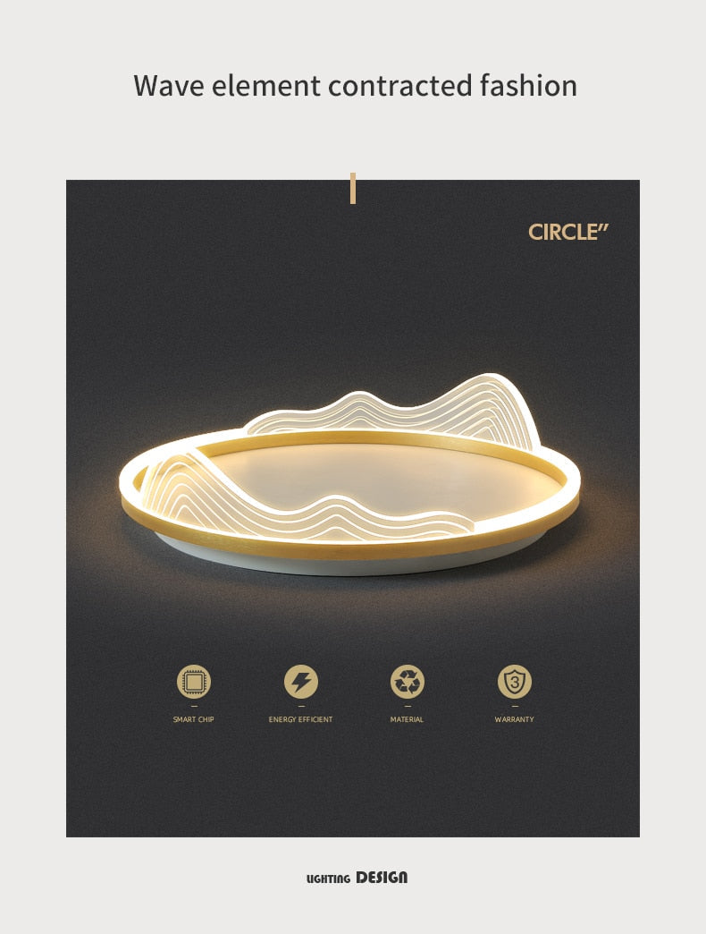 Lustre Luminaires Modern Circle Chandelier LED