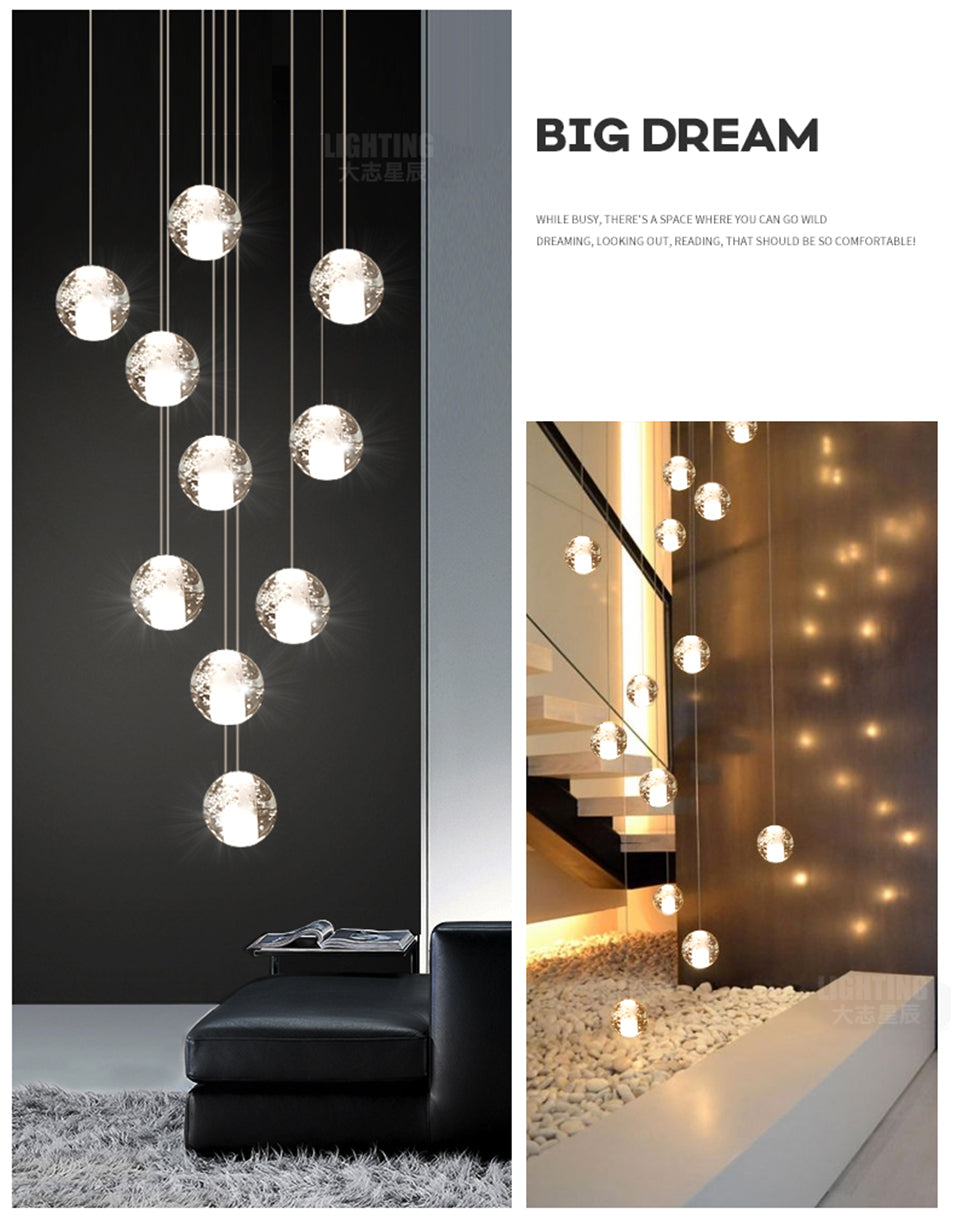 Virmys Modern Crystal Glass Pendant Light