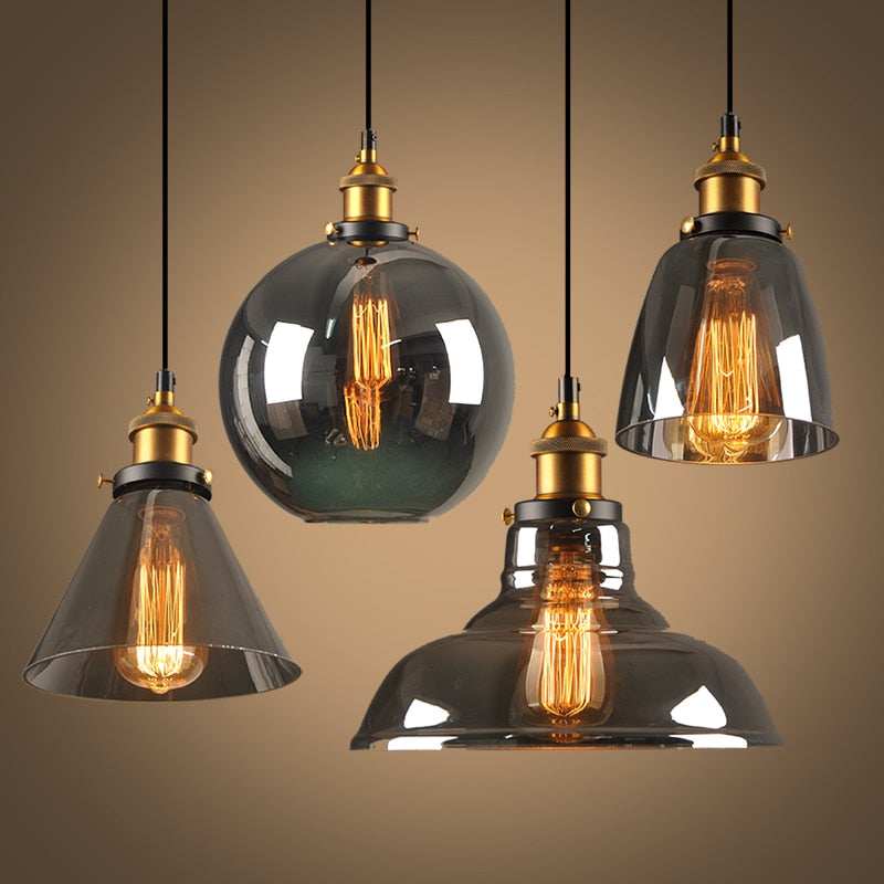 American Vintage Glass Pendant Lights