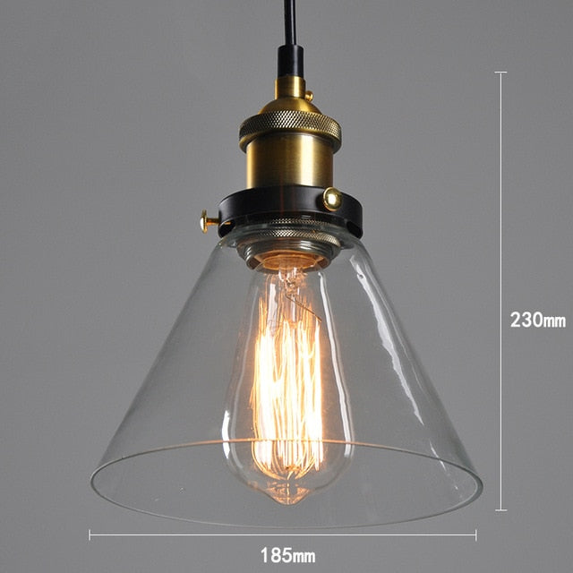 American Vintage Glass Pendant Lights