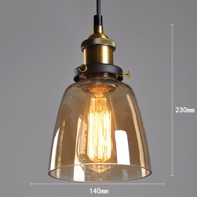 American Vintage Glass Pendant Lights
