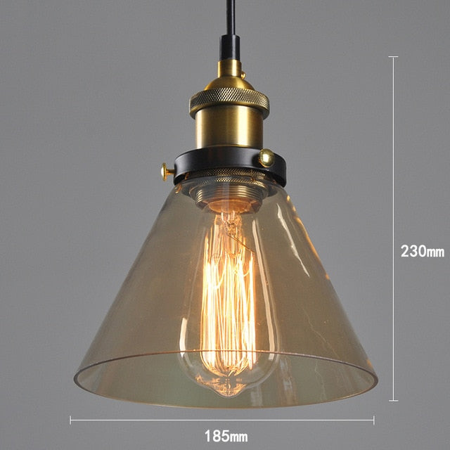 American Vintage Glass Pendant Lights