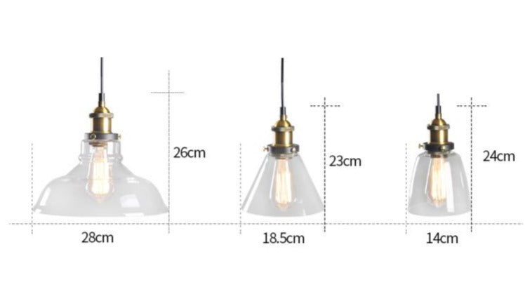 American Vintage Glass Pendant Lights