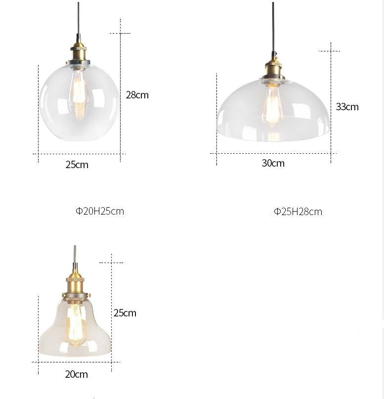 American Vintage Glass Pendant Lights