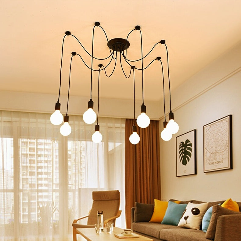 LED Chandelier DIY Art Spider Ceiling Lamp