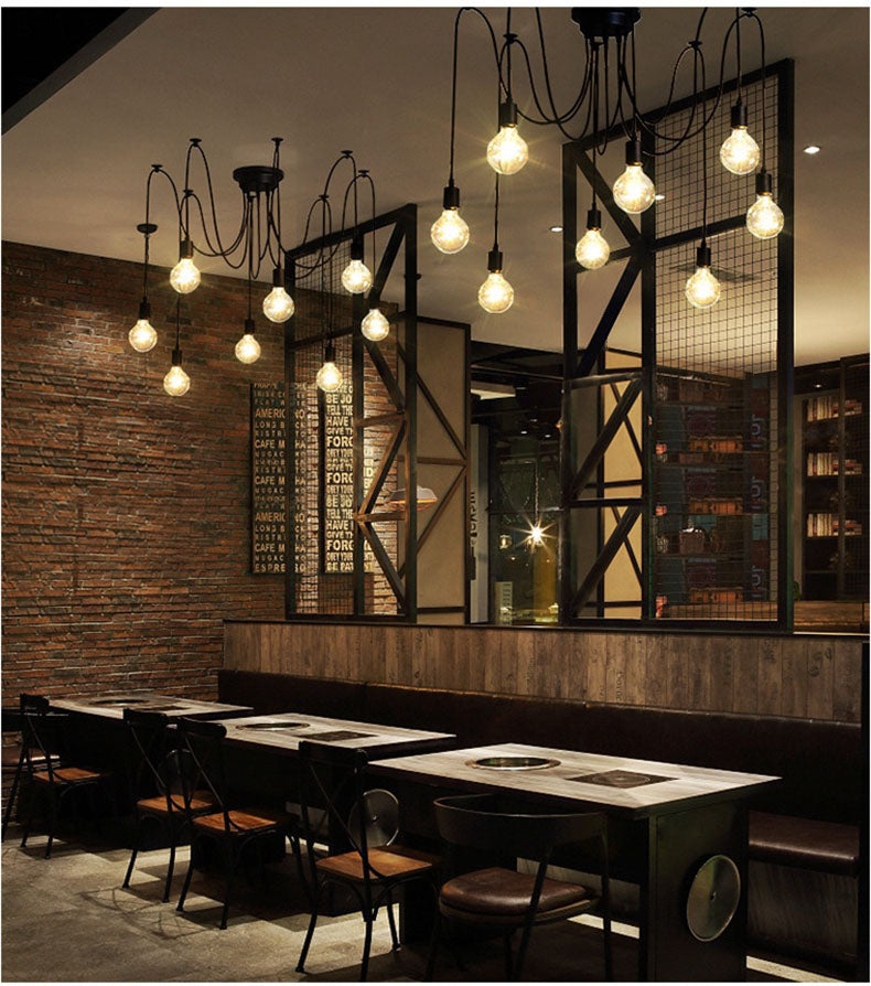 LED Chandelier DIY Art Spider Ceiling Lamp