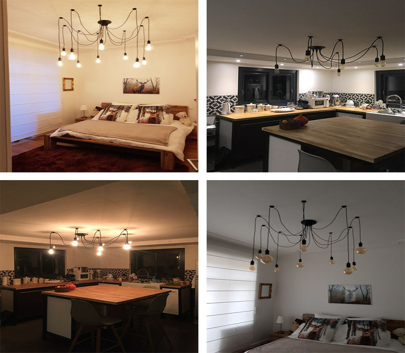 LED Chandelier DIY Art Spider Ceiling Lamp