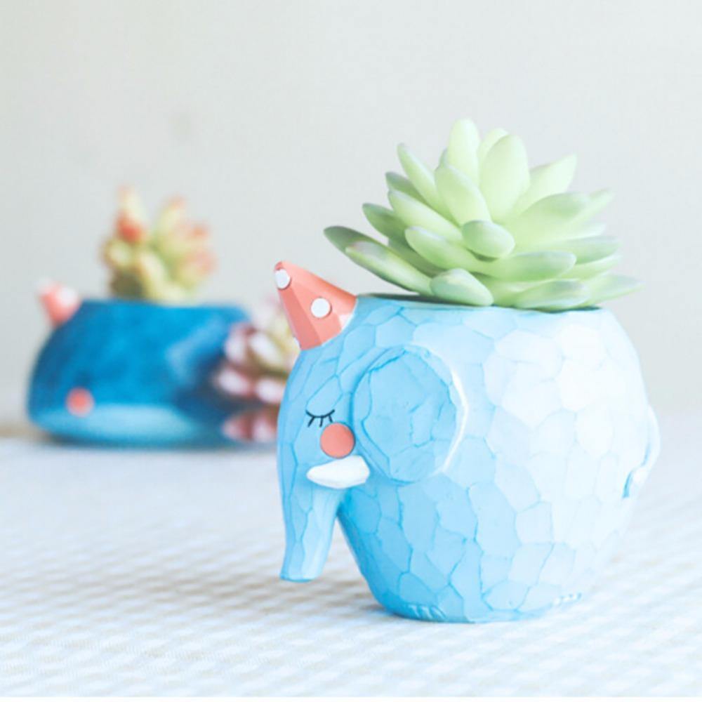 Natural Resin Animal Plant Pot - Nordic Side - 