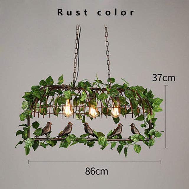 Retro Industrial Bird Garden Chandelier