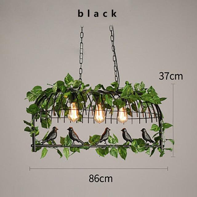 Retro Industrial Bird Garden Chandelier