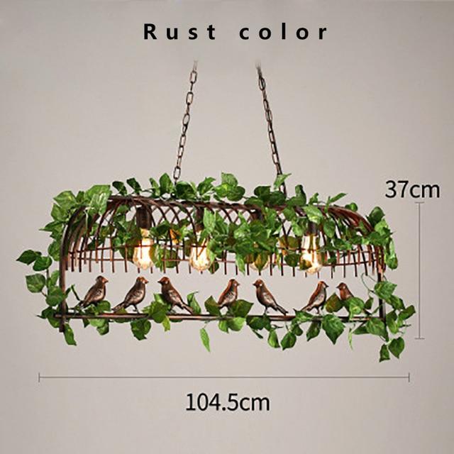 Retro Industrial Bird Garden Chandelier