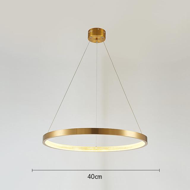 Semiflush Luxury Gold Circular Ring Chandelier - Avenila Luxury Selects