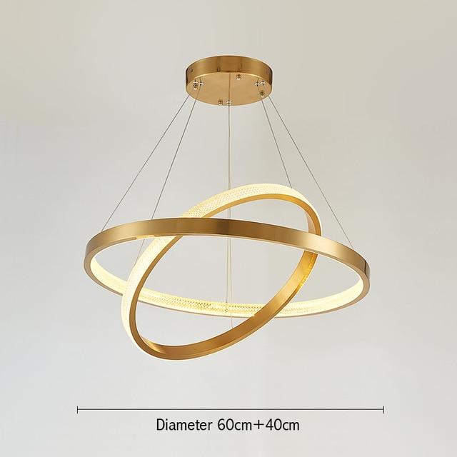 Semiflush Luxury Gold Circular Ring Chandelier - Avenila Luxury Selects