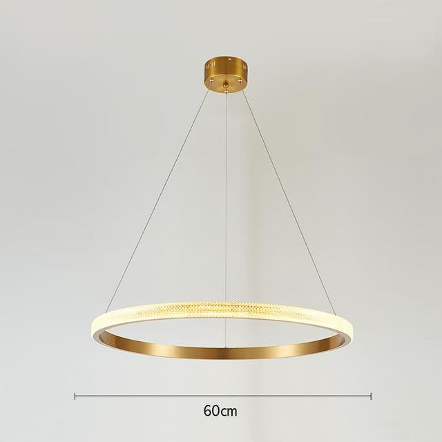 Semiflush Luxury Gold Circular Ring Chandelier - Avenila Luxury Selects