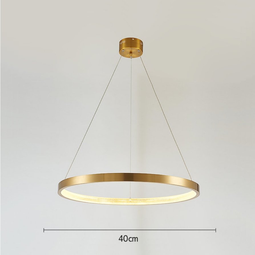 Semiflush Luxury Gold Circular Ring Chandelier - Avenila Luxury Selects