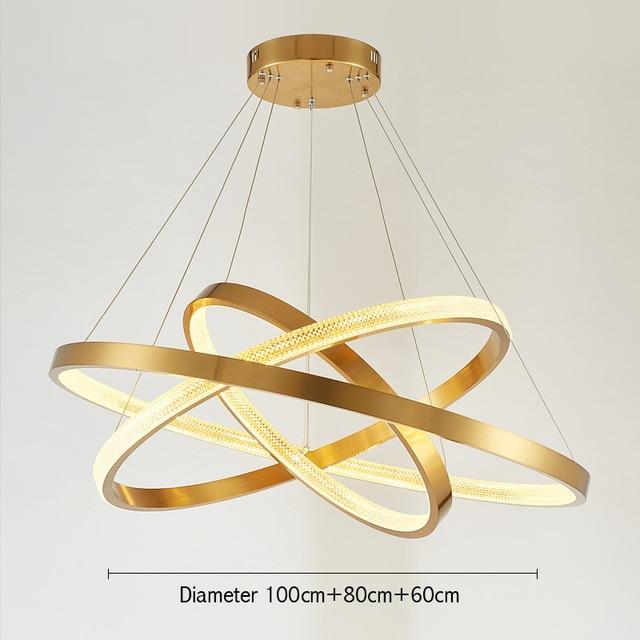Semiflush Luxury Gold Circular Ring Chandelier - Avenila Luxury Selects