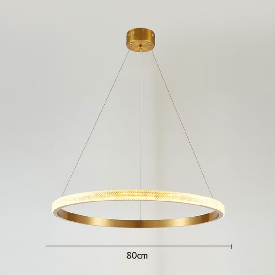 Semiflush Luxury Gold Circular Ring Chandelier - Avenila Luxury Selects