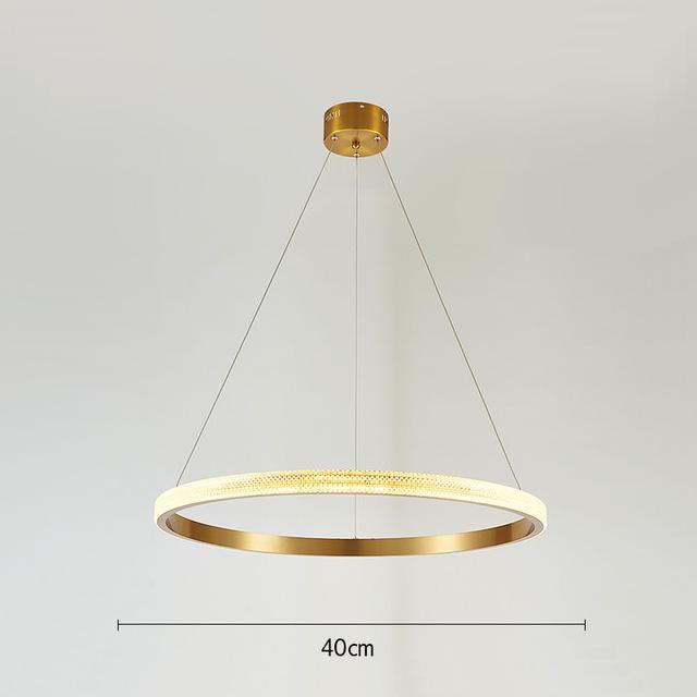 Semiflush Luxury Gold Circular Ring Chandelier - Avenila Luxury Selects