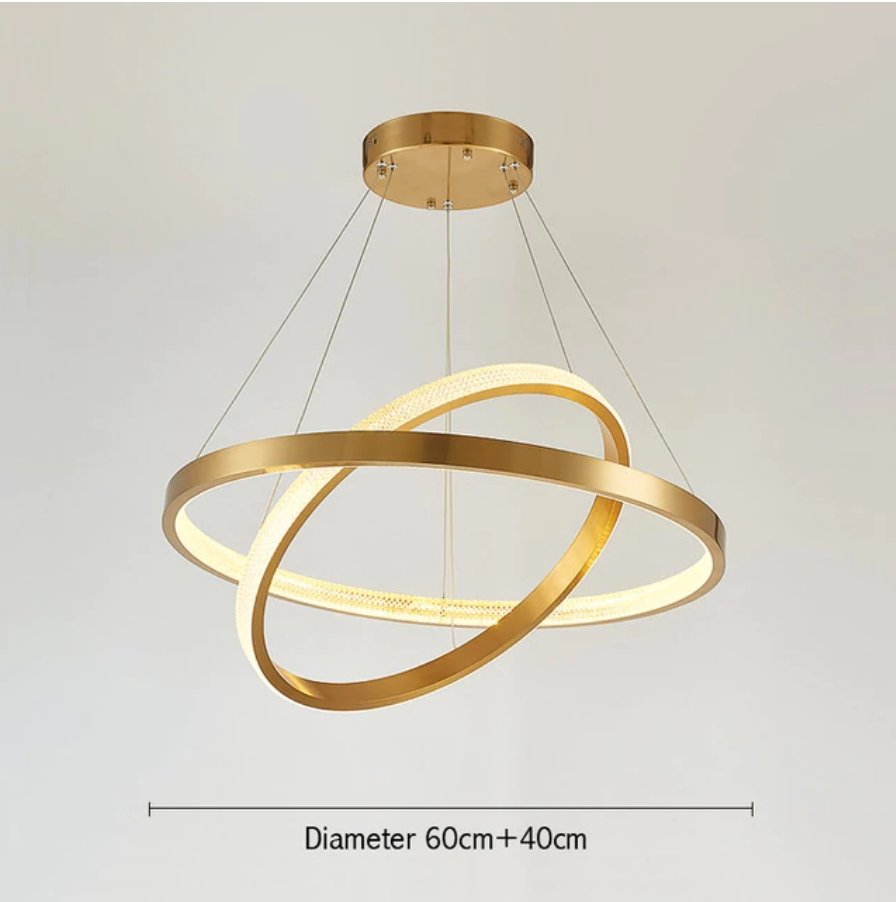 Semiflush Luxury Gold Circular Ring Chandelier - Avenila Luxury Selects