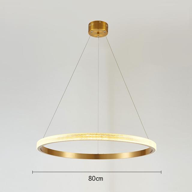 Semiflush Luxury Gold Circular Ring Chandelier - Avenila Luxury Selects