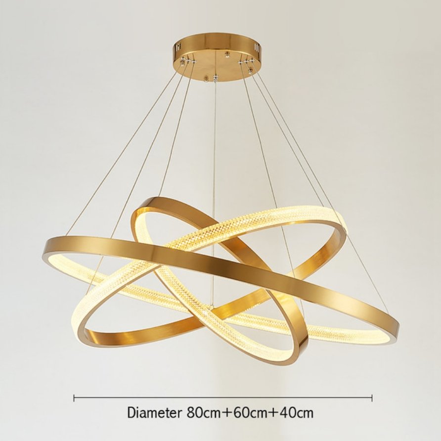 Semiflush Luxury Gold Circular Ring Chandelier - Avenila Luxury Selects